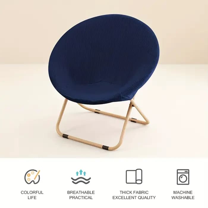 Housse de chaise de patio une pièce avec protection des feuilles intégrée, conception élastique réglable, adaptée aux chaises d'extérieur, balcon, bord de piscine, fête