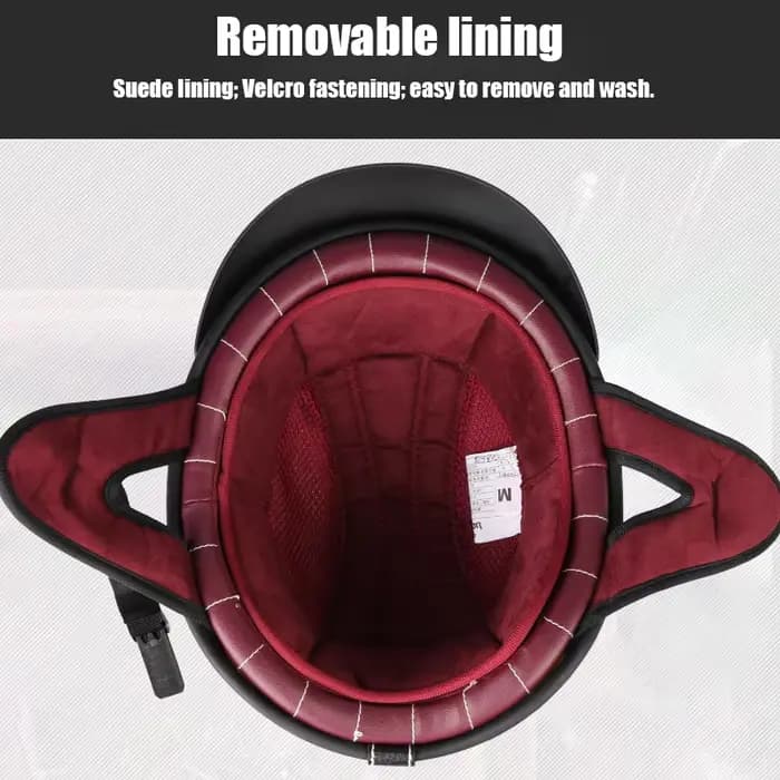 Casque de moto rétro – Demi-casque pour cruiser et scooter – Équipement de sécurité pour la conduite en ville – Convient à toutes les saisons