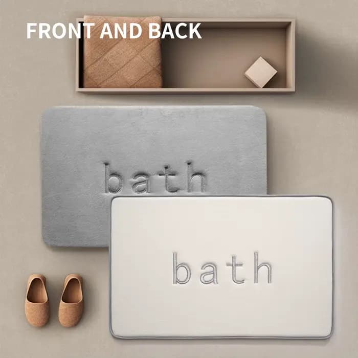 Tapis de bain Simple, couleur unie, rebond Super doux, absorbant l'eau, séchage rapide, pour salle de bain, paillasson de salle de douche