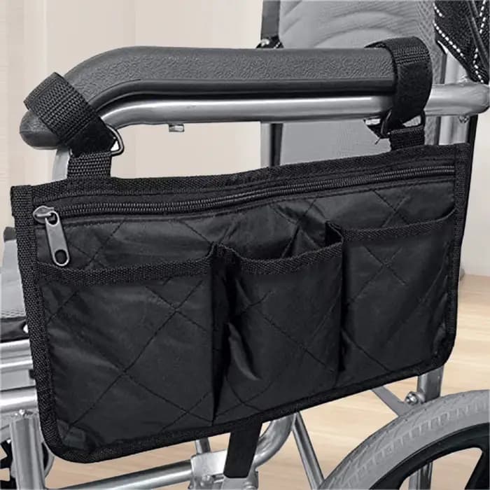 Sac de rangement latéral pour fauteuil roulant