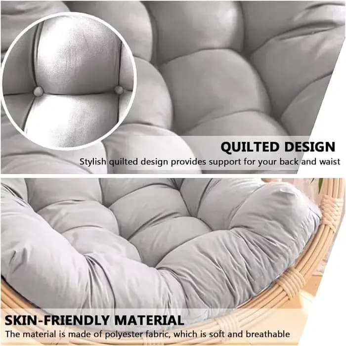Coussin épais antidérapant pour chaise suspendue, coussin de siège en forme d'œuf pour chaise à bascule, coussin de dossier pour hamac de jardin extérieur et balcon
