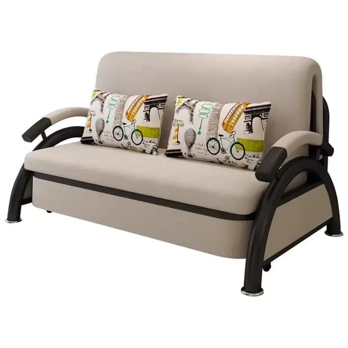 Canapé-lit pliant complet pour 2 personnes avec rangement, canapés de salon, fauteuil, mobilier nordique confortable et doux