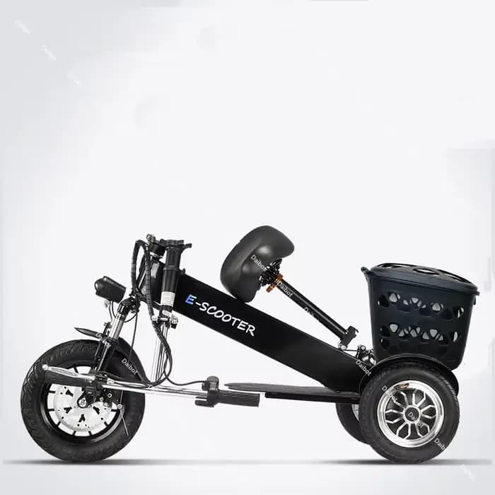 Scooter de mobilité léger pliable avec panier pour adultes