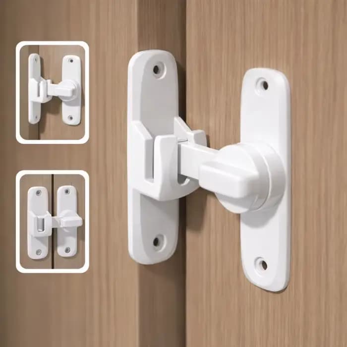 Serrure de porte rabattable à 90/180 degrés, 5 couleurs, boulons de sécurité pour la maison, loquet de porte coulissante, petits loquets de porte, matériel
