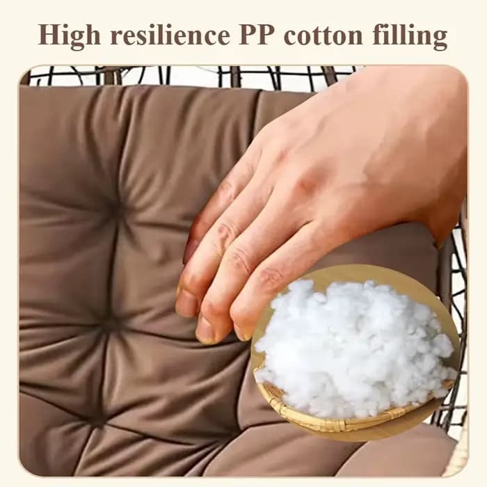 Coussin épais antidérapant pour chaise suspendue, coussin de siège en forme d'œuf pour chaise à bascule, coussin de dossier pour hamac de jardin extérieur et balcon