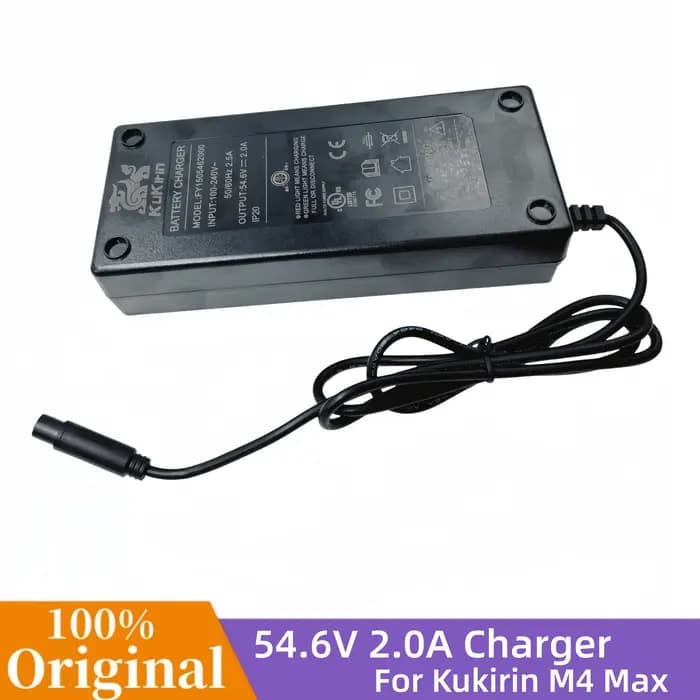 Chargeur au Lithium d'origine 54.6V 2.0a pour Scooter électrique Kukirin M4 Max Kugookirin M4max