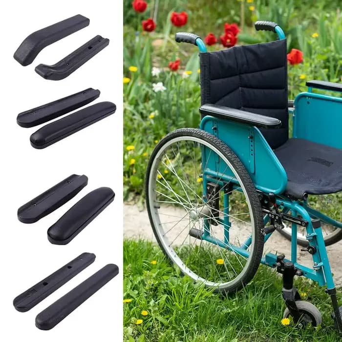 Remplacement d'accoudoir de fauteuil roulant en cuir éponge avec vis coussinets de bras
