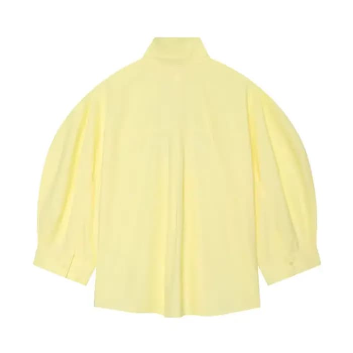 Chemisiers à col montant pour femmes Nouveauté Été 2026 Décontracté Manches bouffantes Couleur unie Chemisiers et blouses élégants pour femmes Hauts chics pour dames