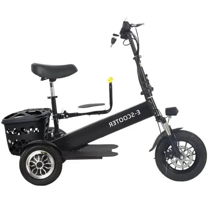 Scooter de mobilité léger pliable avec panier pour adultes