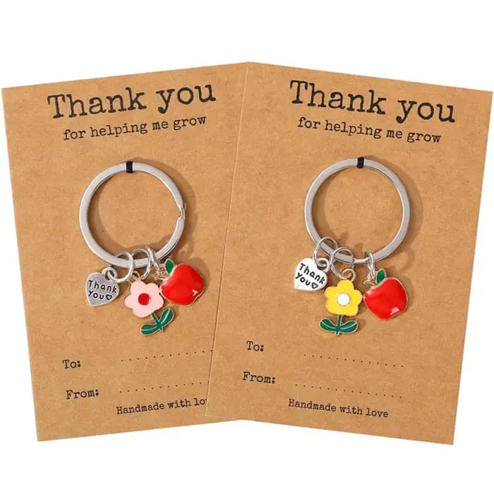 Merci d'avoir aidez-moi grandir porte-clés ensemble de 1/2/4 pièces porte-clés d'appréciation pour enseignant cadeaux cadeau de noël pour la journée des enseignants