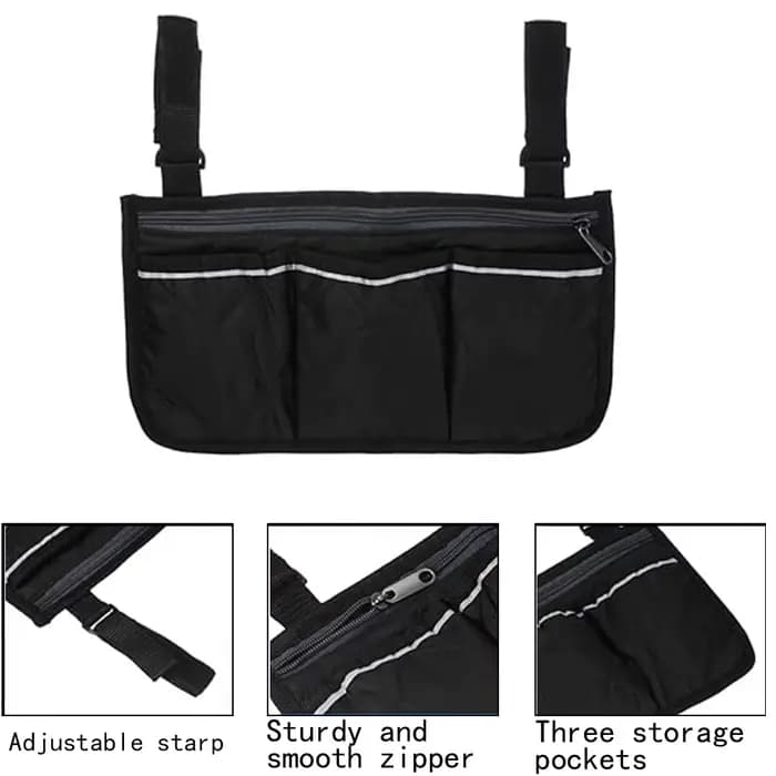 Sac latéral pour fauteuil roulant