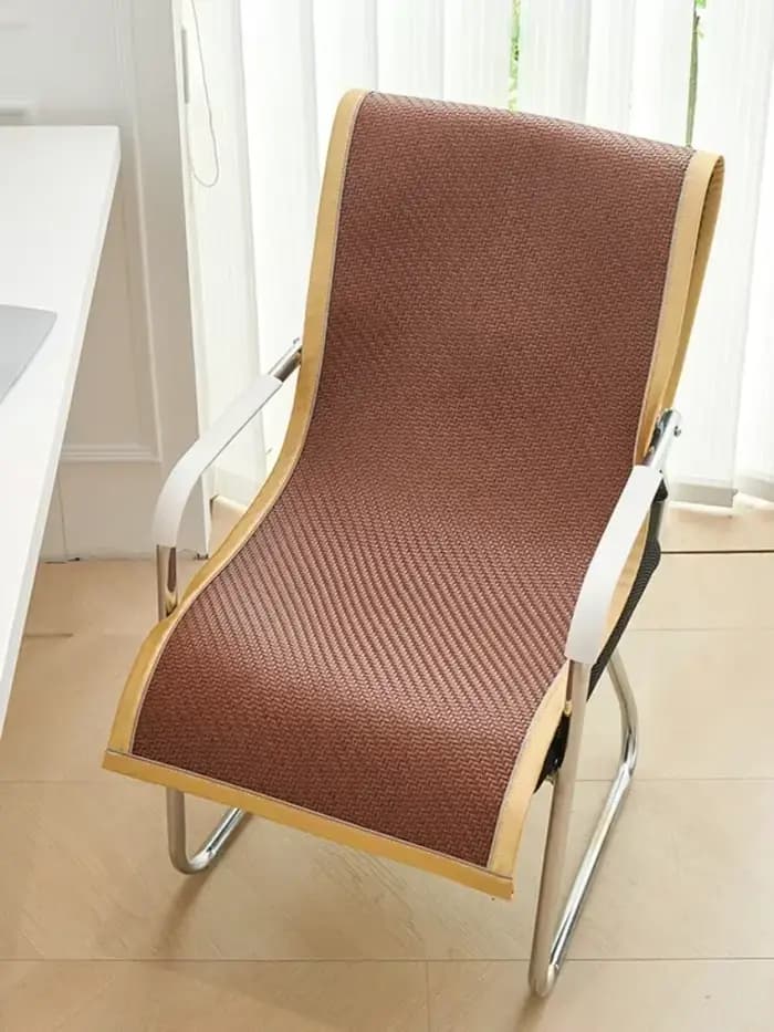 Coussin d'été en rotin, housse de chaise longue pour bureau, tapis et tabouret en bambou antidérapant confortable pour usage domestique