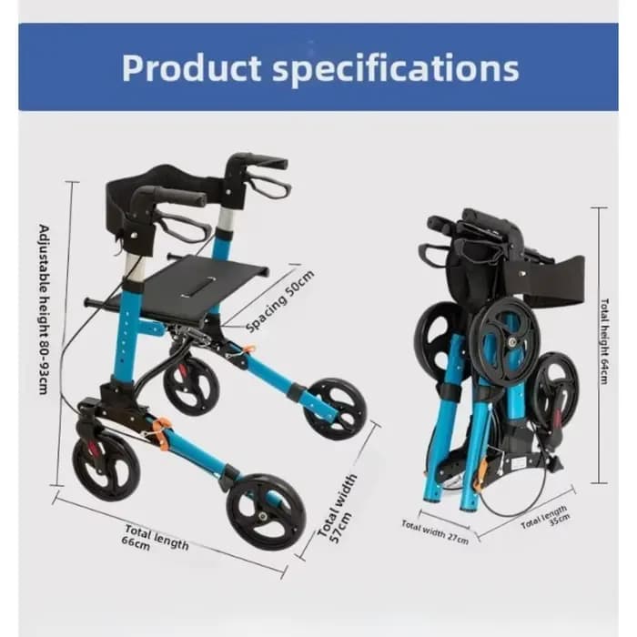 Déambulateur de Support de marche assisté Portable en aluminium amélioré