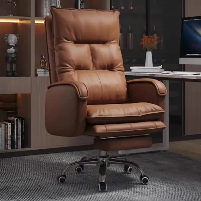 Chaise De bureau De luxe Vintage moderne Beige Mobile inclinable chaise De bureau ergonomique maison Sillas De Oficina meubles accessoires
