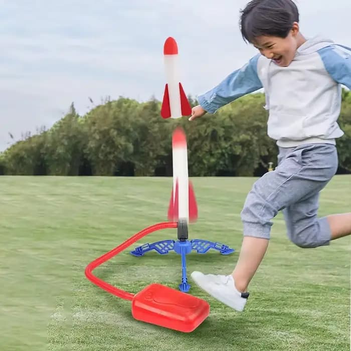 Canon de lancement de fusée volante, pied de vol, jouet de marche de pied de fusée en plein air, jouet pour enfants