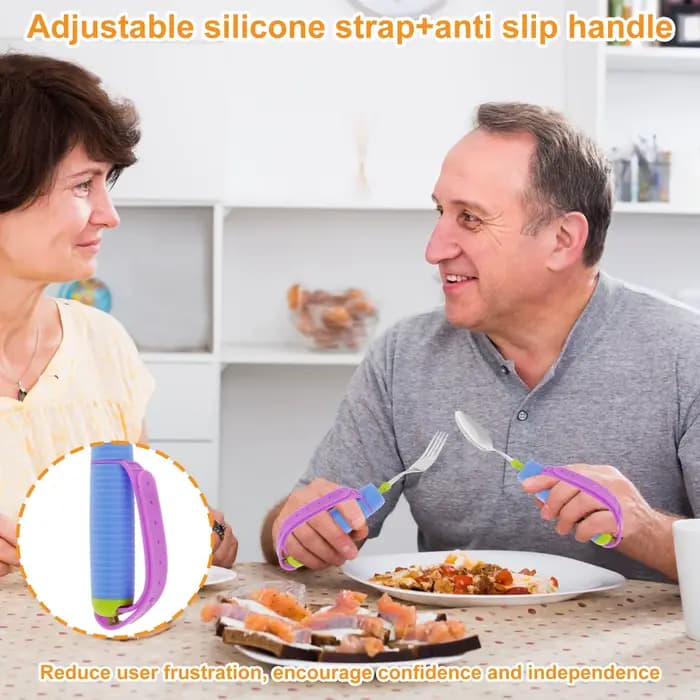 2 pièces d'ustensiles adaptés aux personnes âgées