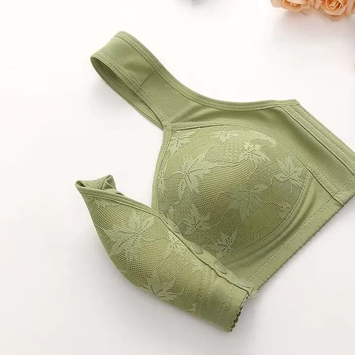 Soutien-gorge de sport grande taille, confortable, sans fil, avec bonnet en coton fin, respirant, soutien et façonnant, imprimé Floral, légèrement rembourré