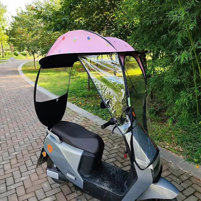Parapluie détachable pour trottinette électrique 2026 - Auvent toutes saisons