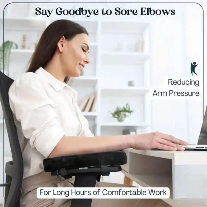 Coussinets d'accoudoir en mousse à mémoire de forme pour chaise de bureau, ajustement universel, Support de coude, housse de soulagement de la pression des bras pour chaises de bureau
