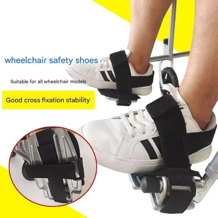 Chaussures de retenue anti-chute pour fauteuil roulant