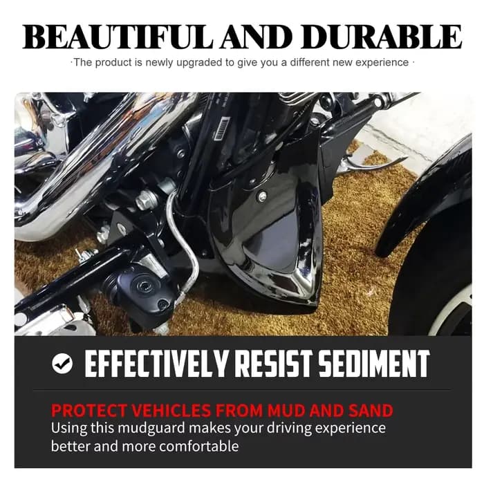 Carénage de ruisseau avant de moto, Spomicrophone inférieur avant, universel pour Harley Touring FLbirthFLHX 1996-2017, installation Softail ocia 04-2017
