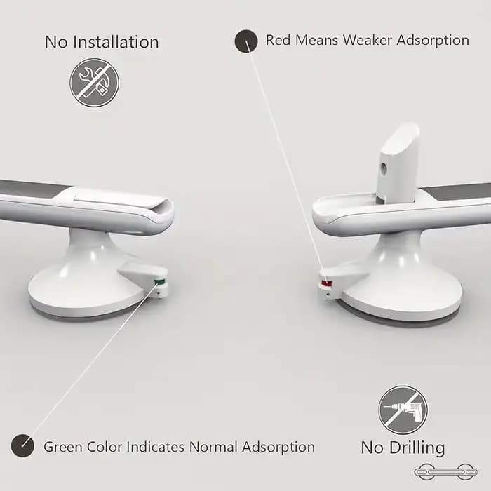 1 barre d'appui de sécurité pour personnes âgées - Installation sans perçage