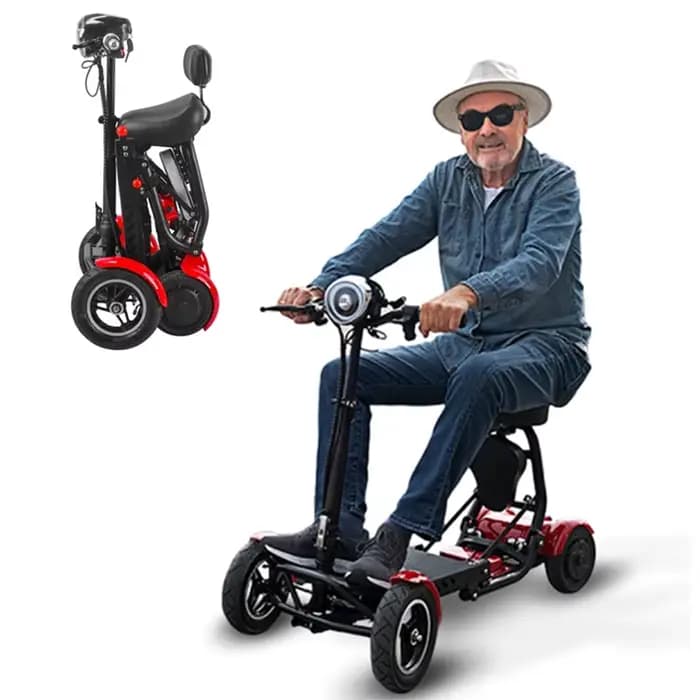 Famille tout Terrain pliant mobilité Scooter électrique personnes âgées avec panier/siège bébé 500W 10AH/20AH 4 roues