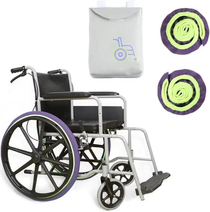 Ehucon Protège-Roues Renforcés pour Fauteuils Roulants en PVC - Couvertures Durables pour Personnes Âgées