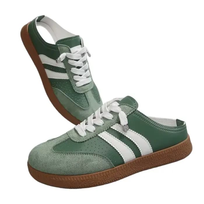 Nouvelles baskets mules pour femmes 2026 – Chaussures décontractées respirantes à lacets, antidérapantes et plates, style rétro