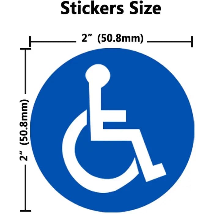 Étiquettes de symbole de fauteuil roulant pour handicapés