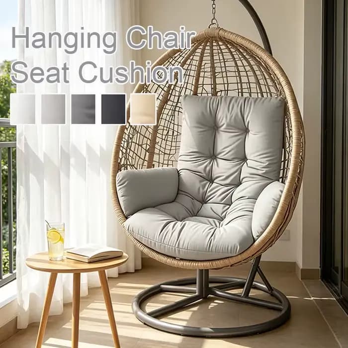 Coussin épais antidérapant pour chaise suspendue, coussin de siège en forme d'œuf pour chaise à bascule, coussin de dossier pour hamac de jardin extérieur et balcon