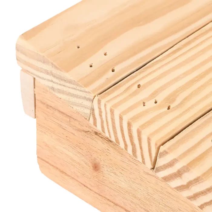 Rampe de seuil en bois pour entrée de maison