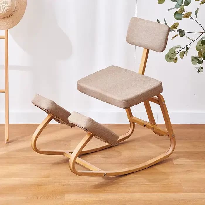Chaise ergonomique à genoux pour le bureau et la maison, confortable, avec dossier, pour ordinateur, pour adultes et enfants