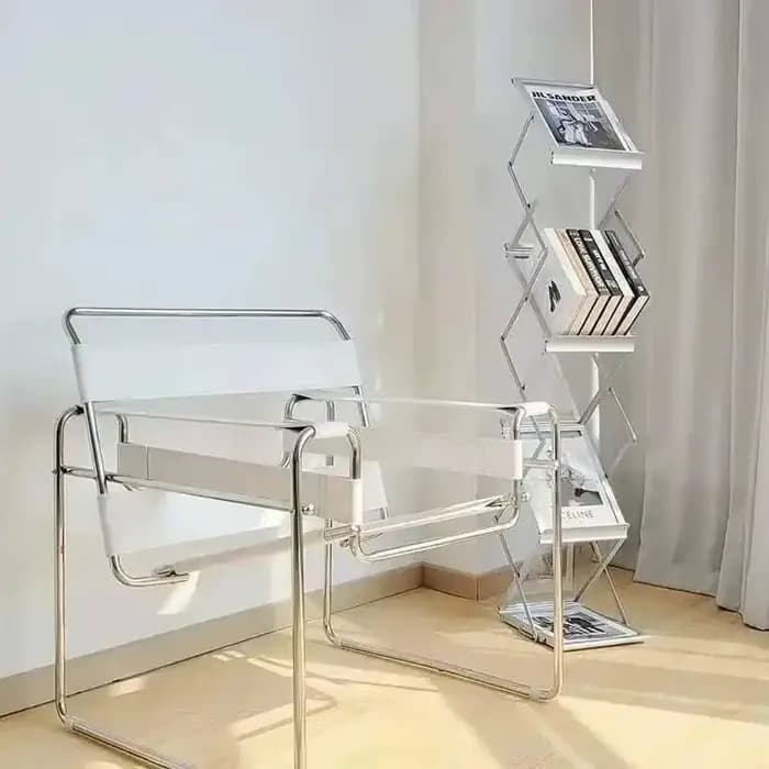 Canapé simple léger en cuir, selle de luxe, Style acier inoxydable, chaise paresseuse pour la maison, Design