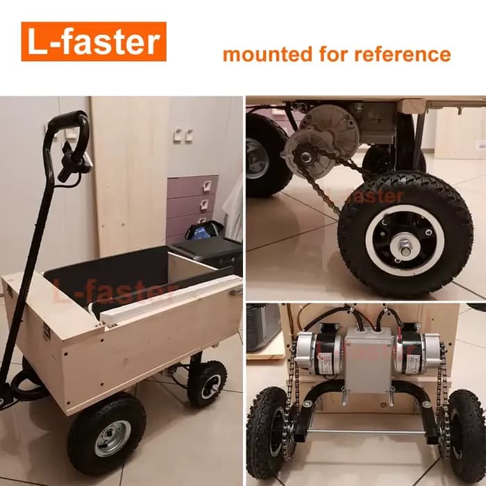 Kit de Conversion de chariot électrique à double entraînement 500W