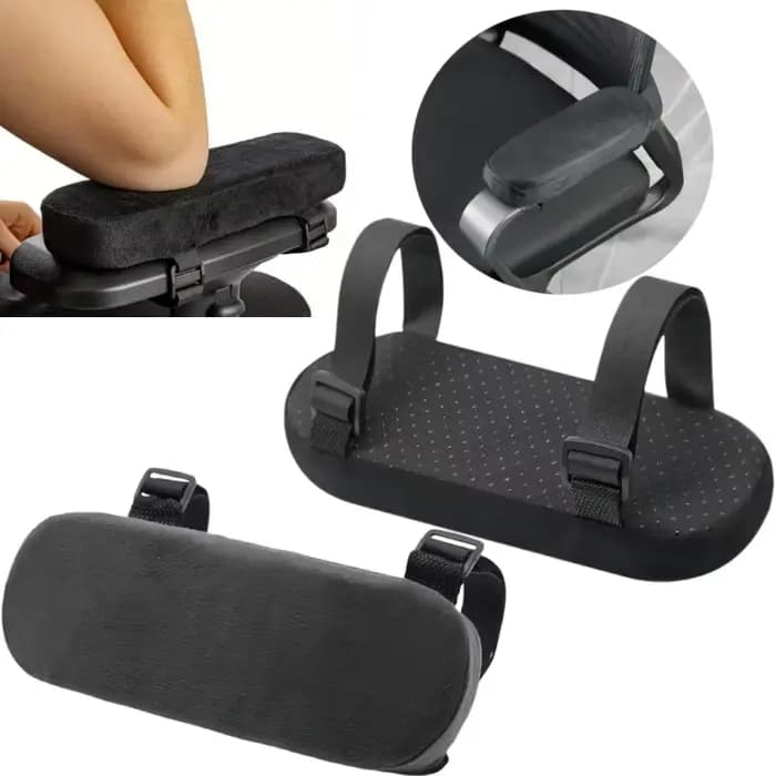 Coussins d'accoudoir en mousse à mémoire de forme pour chaise de bureau, support de coude, coussin de soulagement de la pression, oreiller d'accoudoir pour chaise de bureau à domicile ou de gaming