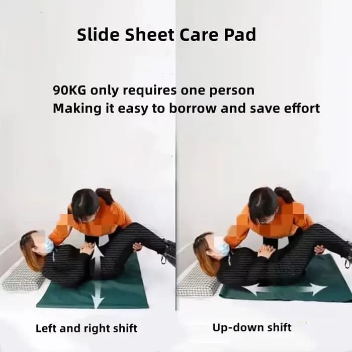 ElmainSlide-Feuille de changement de vitesse lavable pour patients alitées