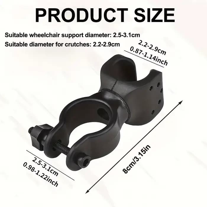 Support de fixation pour béquilles de fauteuil roulant