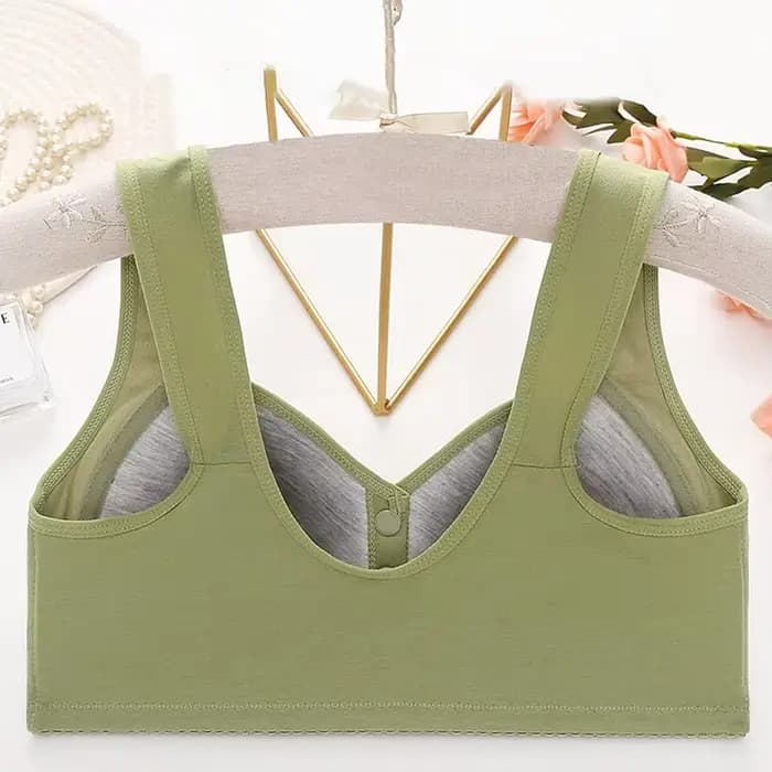 Soutien-gorge de sport grande taille, confortable, sans fil, avec bonnet en coton fin, respirant, soutien et façonnant, imprimé Floral, légèrement rembourré