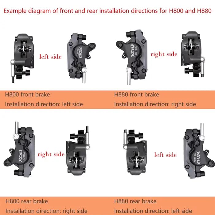 Freins à disque hydrauliques XOD XD-H800 / XD-H880 pour scooters électriques et vélos