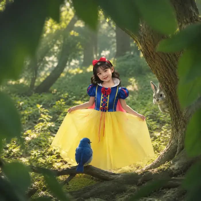 Robe de princesse Blanche-Neige pour filles, costume de fête d'Halloween, tenue de jeu de rôle pour tout-petits, enfants, vêtements de cosplay fantaisie de dessin animé
