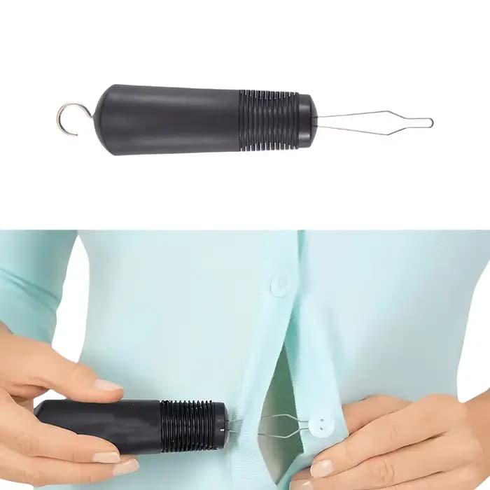 Aide à la mise de boutons pour personnes âgées atteintes d'arthrite