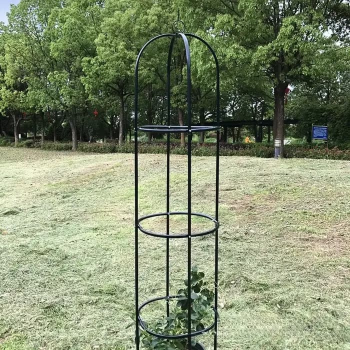 1 pièce Treillis de jardin en métal, Obélisque, 188 cm de hauteur, support pour plantes grimpantes, pour fleurs en pot, vignes, roses et clématites d'extérieur