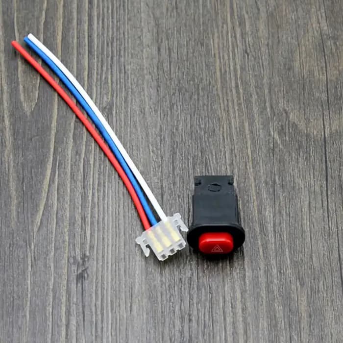 Moto Double Flash interrupteur feu de détresse bouton de commutation Flash avertissement Scooter électrique moto Refit lampe de signalisation d'urgence