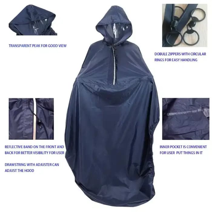Manteau spécial imperméable pour fauteuil roulant électrique Obese pour personnes âgées handicapées avec bande