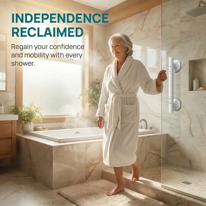 Barre d'appui antidérapante pour salle de bain