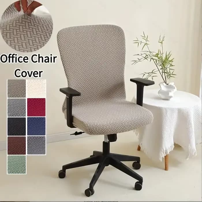 Housse De chaise De bureau tout compris, couleur unie, élastique Durable, adaptée à la salle De jeu De bureau, 1 pièce