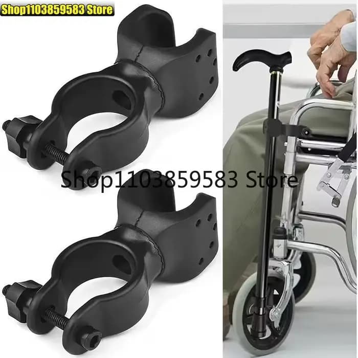 Support de canne pour fauteuil roulant (lot de 2)