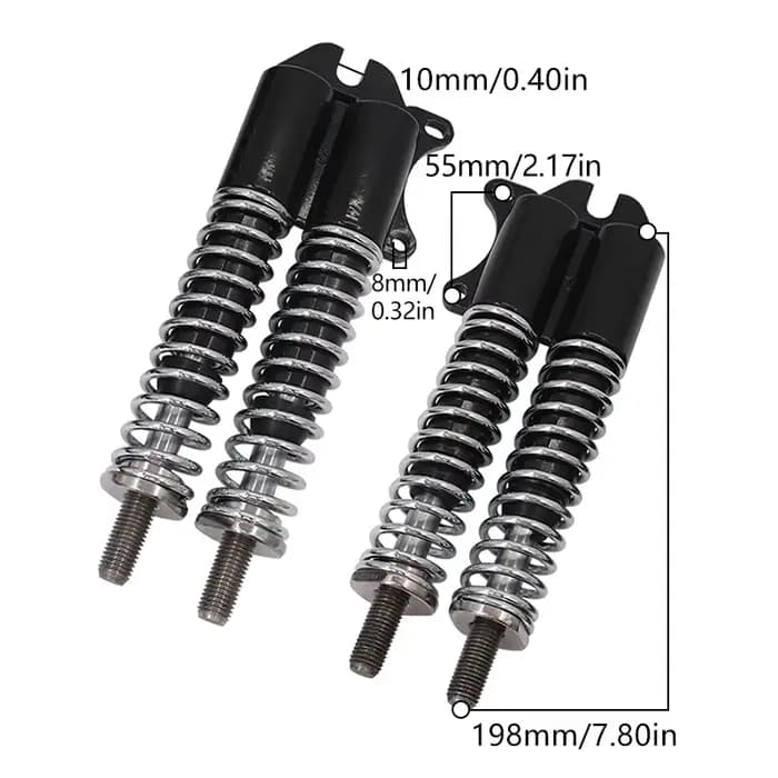Amortisseur hydraulique de 10 pouces pour roue avant et arrière à double entraînement pour trottinette électrique