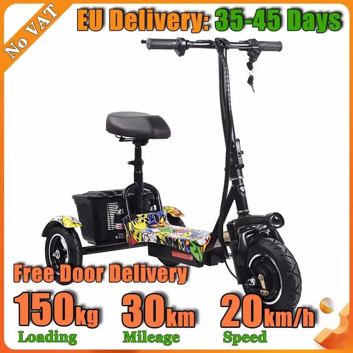 Scooter électrique pliable à 3 roues